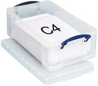 Really Useful Box 12 Liter Aufbewahrungsbox transparent mit Deckel und Griffen