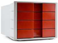HAN Schubladenbox IMPULS 1010-X-17 in Lichtgrau/Rot / Stapelbare Sortierablage...