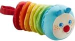 HABA 303192 - Ratterfigur Raupe Mina, Baby-Spielzeug aus der Serie Raupe Mina, Buntes