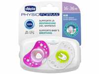 Chicco PhysioForma Air Schnuller, Baby Schnuller 16-36 Monate mit Silikon-Sauger, 2