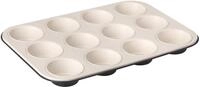 Zenker 12er-Muffinform &Oslash; 7 cm CREME NOIR, Muffinbackform aus Stahlblech, Backblech