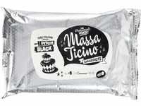 Barry Callebaut Massa Ticino Tropic Rollfondant schwarz Flowpack, 1 kg