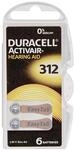 6X 1,45V Duracell 312 Activair Hearing Aid Zinc Air Blister H&ouml;rger&auml;te Batterien