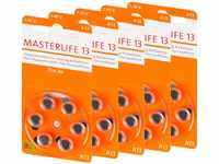 MASTERLIFE HÖRGERÄTE BATTERIEN Typ 13 PR48 orange A13 Batterie (30)