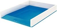 Leitz Briefkorb A4, Zweifarbiges Design, Wei&szlig;/Blau, Duo Colour, WOW, 53611036