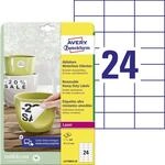 AVERY Zweckform L4718REV-20 Wetterfeste Folienetiketten (480 Aufkleber, 70x37mm auf