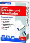 Baufan Geleimte Decken und Wandfarbe, Trockenfarbe, 2 kg, wei&szlig;, 004302008, 400 g