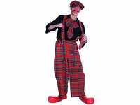 PartyXPeople Clochard Latzhose Kostüm Erwachsene Unisex rot-kariert 14231-XL