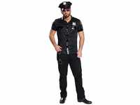 Rubie's Rubie's NEU Herren-Hemd Sexy Polizist, schwarz, Gr. 54