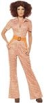 Smiffys, Damen 70er Chic Kost&uuml;m, Overall, 43188