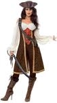 Smiffys High Seas Pirate Wench Costume, Brown