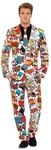 Smiffys, Herren Comic Strip Anzug Kost&uuml;m, Jacke, Hose und Krawatte