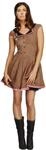 Fever Kollektion Wilder Westen Damenkost&uuml;m Braun mit Kleid, Large