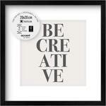 accent by nielsen Objektrahmen mit Passepartout, 20 x 20 cm, Holz (MDF), Schwarz,