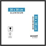 accent by nielsen Bilderrahmen, 30 x 30 cm, Aluminium, Schwarz matt, Rahmen zum