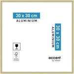 accent by nielsen Bilderrahmen, 30 x 30 cm, Aluminium, Gold glanz, Rahmen zum