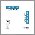 accent by nielsen Bilderrahmen, 30 x 30 cm, Aluminium, Silber glanz, Rahmen zum