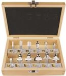 Makita D-53556 Fr&auml;ser-Set 12-teilig in Holzkasette, Hartmetall, 8 mm Schaft f&uuml;r