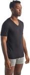 Icebreaker Herren Funktionsshirt Anatomica SS V, Black/Monsoon, L, 103661001L