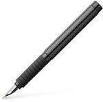 Faber-Castell 148820 - F&uuml;llfederhalter Basic Black Carbon, Feder M, Schwarz, 1