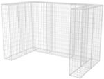 vidaXL Gabione M&uuml;lltonnenbox f&uuml;r 2 Tonnen U-f&ouml;rmig Stahl 180x100x120cm...