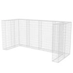 vidaXL Gabione M&uuml;lltonnenbox f&uuml;r 3 Tonnen U-f&ouml;rmig Stahl 250x100x120cm...
