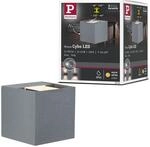 Paulmann Wandaufbauleuchte LED Cybo eckig 2x3W grau 80x80mm