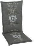 GO-DE 2945-01 Sesselauflage, hoch, circa 120 x 50 x 8 cm, anthrazit uni und