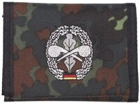 Nylongeldb&ouml;rse, flecktarn, ABC -Abwehr, Klettv., Ausweisf.