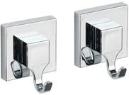 WENKO Vacuum-Loc&reg; Wandhaken Quadro, 2er Set, Handtuchhaken f&uuml;r Badezimmer und