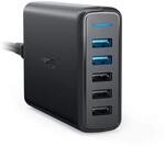 Anker PowerPort Speed 5, 63W 5 Port USB Ladeger&auml;t, Netzteile mit Quick Charge...