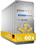 Varta Power one H&ouml;rger&auml;tebatterien Typ 10 gelb, Batterien 60 St&uuml;ck Vorratspack,