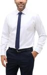 Eterna Herren Langarmshirt Modern Fit Gentle Shirt Twill wei&szlig; Uni Hemd, 36