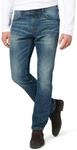 TOM TAILOR Herren Jeanshose Jeans 1/1 Josh Regular Slim Blau (Mid Stone Wash Denim