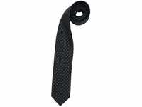 OLYMP Krawatte slim aus reiner Seide mit Nano-Effekt Muster schwarz
