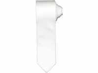 OLYMP Krawatte slim aus reiner Seide mit Nano-Effekt Streifen weiß