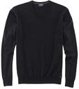 OLYMP Herren Pullover V-Ausschnitt Casual.Strick,Single Jersey,Regular fit,schwarz