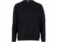 OLYMP Herren Pullover V-Ausschnitt Strick,Uni,modern fit,schwarz 68,S