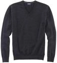 OLYMP Herren Pullover V-Ausschnitt Casual.Strick,Single Jersey,Regular fit,Graphit