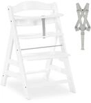 hauck Alpha+, White - Mitwachsender Holzhochstuhl aus Buche f&uuml;r Kinder ab 6 Monaten