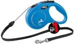 flexi&reg; Classic S | 5m Seil Roll-Leine f&uuml;r kleine Hunde bis 12 kg | Blau 