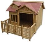Wiltec Luxus XL Hundeh&uuml;tte 93,5 x 77,5 x 70 cm, braun, Hundehaus aus Holz mit