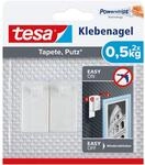 tesa Klebenagel f&uuml;r Tapeten und Putz 0,5kg - Selbstklebende N&auml;gel f&uuml;r empfindliche
