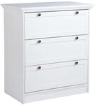 Intertrade 001597 Landhaus Schubkastenkommode Aura 3, 80 x 90 x 45 cm, dekor wei&szlig;
