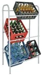 Spetebo Getr&auml;nkekistenregal aus Metall 116 x 50 cm - in wei&szlig; f&uuml;r 6 Kisten &ndash;