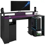 Parisot Gamertisch mit LED Beleuchtung schwarz