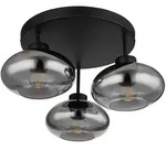 GLOBO Retrofit Deckenlampe Shaun 40x24 cm schwarz/rauchfarbig