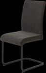 Schwingstuhl LINN 2er Set Webstoff braun/schwarz