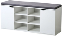 KESPER Schuhschrank mit Sitzkissen wei&szlig; 103 x 48 x 30,5 cm