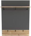 Garderobenpaneel Mason, Basalt grau Nox Oak 90x117x25 cm